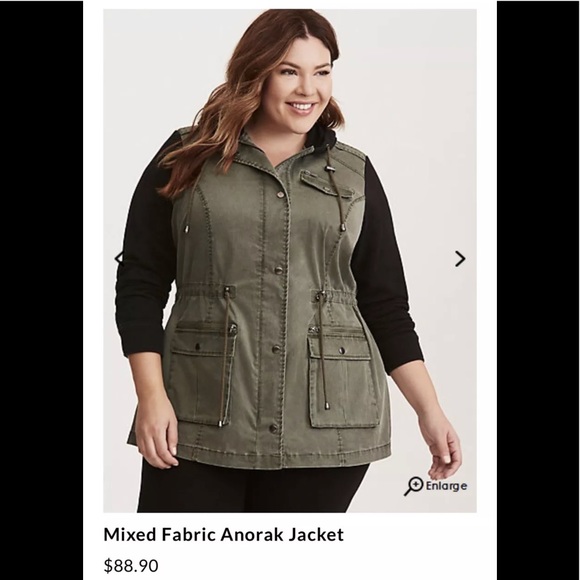 plus size anorak vest